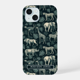 Vintage Safari African Animals  iPhone 15 Case