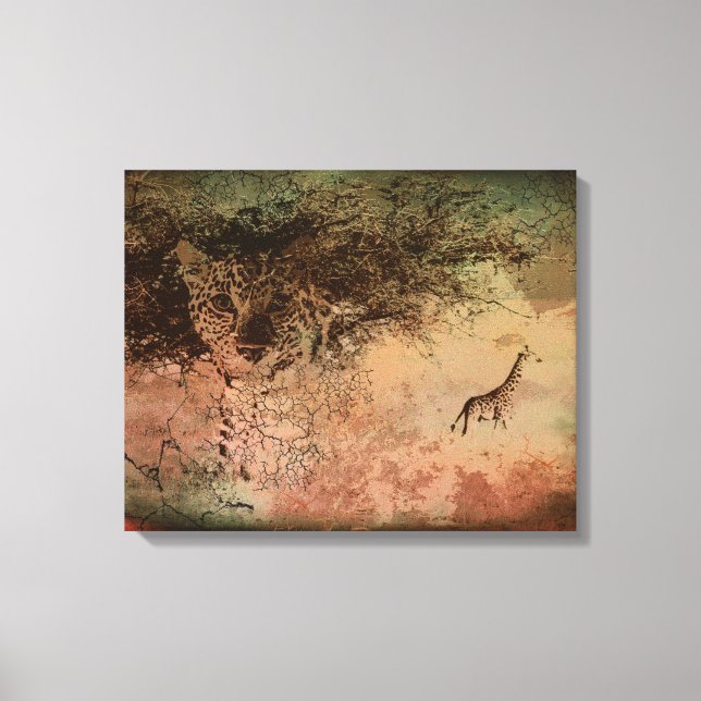 Vintage Safari Stretched Canvas Print (Front)