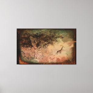 Vintage Safari Stretched Canvas Print