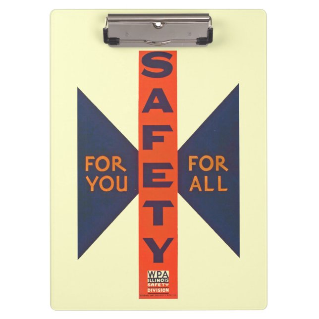 Vintage Safety For You Clipboard (Front)