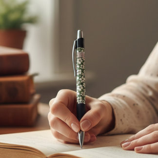 Vintage Sage Floral Custom Initials