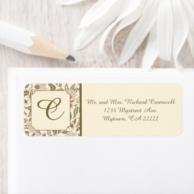 Vintage Sage Green Dusty Pink Monogram Wedding (Insitu)