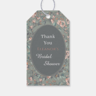 Vintage Sage Green Dusty Rose Bridal Shower Gift Tags
