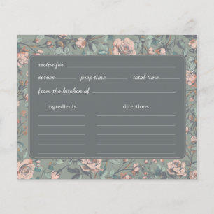 Vintage Sage Green Dusty Rose Bridal Shower Recipe