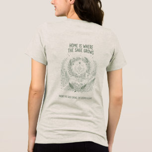 Vintage Sage Green Forest & Celestial Compass  Tri-Blend Shirt