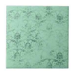 Vintage Sage Green Pattern Tile