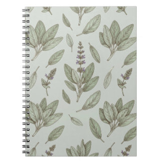 Vintage Sage Herb Botanical Notebook