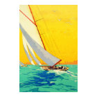 Vintage Sail Boats French Travel Poster