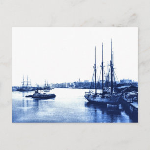 Vintage Sail Boats Postcard