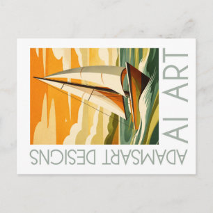 Vintage Sailboat Adventure Retro Nautical  Postcard