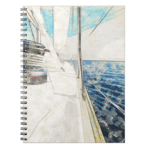 Vintage Sailboat Notebook – Nautical Sketch