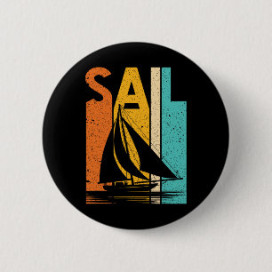Vintage Sailing Boat Crew Boating Boat Owner Boat 6 Cm Round Badge