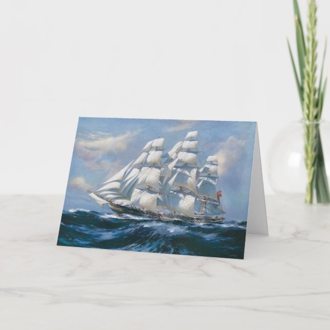 Vintage Sailing Ship Card (Front)