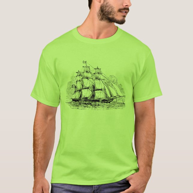 Vintage Sailing Ship T-Shirt (Front)
