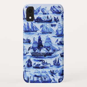 VINTAGE SAILING VESSELS AND SHIPS,Navy Blue iPhone XR Case