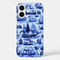VINTAGE SAILING VESSELS AND SHIPS,Navy Blue