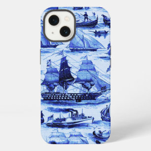 VINTAGE SAILING VESSELS AND SHIPS,Navy Blue iPhone 13 Case