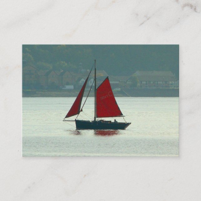 Vintage Sailing Yacht Cardiff Bay Business Card (Front)