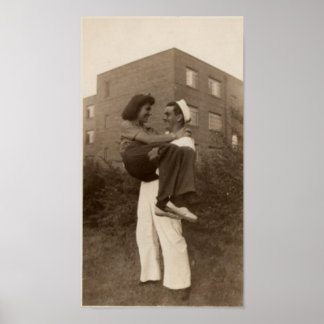 Vintage Sailor and Girlfriend Poster