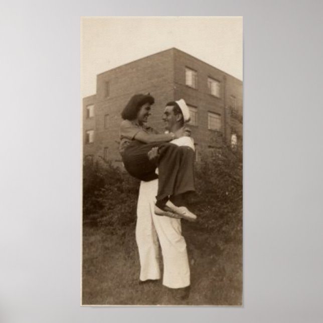 Vintage Sailor and Girlfriend Poster (Front)