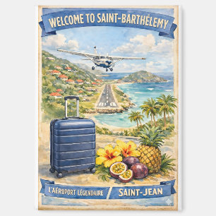 Vintage Saint Barts Airport Magnet