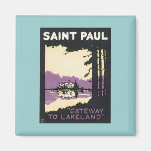Vintage Saint Paul Lakeland MN Magnet
