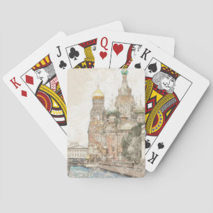 Vintage Saint-Petersburg, Russia Playing Cards