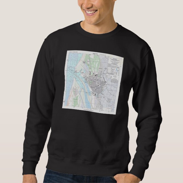 Vintage Sakata Japan Map 1945 Sweatshirt (Front)