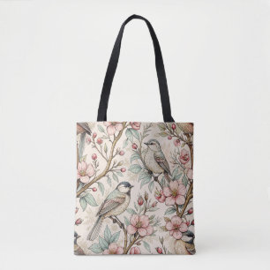 Vintage Sakura Cherry Blossom & Bird Aesthetic 2 Tote Bag
