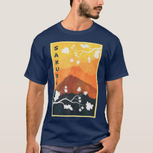 Vintage Sakura Cherry Blossom Japanese Art T-Shirt