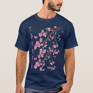 Vintage Sakura Cherry Blossom Japanese Graphical A T-Shirt
