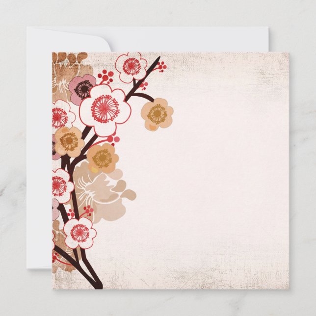 Vintage sakura Invitation (Front)