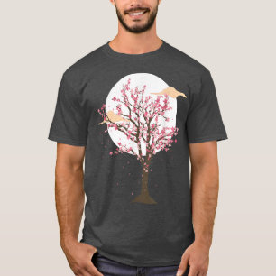 Vintage Sakura Tree Japanese Pink Flower Cherry Bl T-Shirt