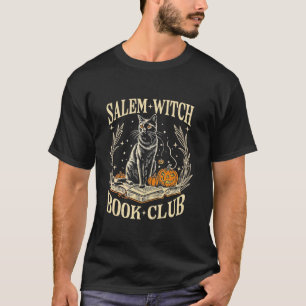 Vintage Salem Witch Book Club Cat Halloween T Shir T-Shirt