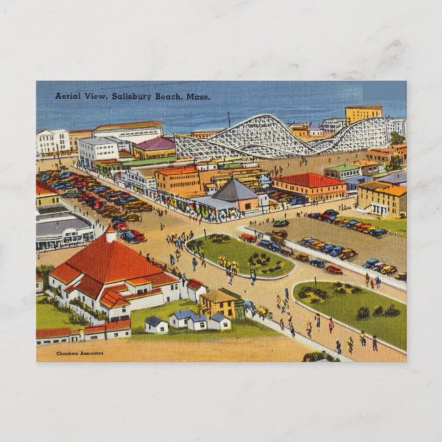 Vintage Salisbury Beach, Massachusetts Postcard (Front)