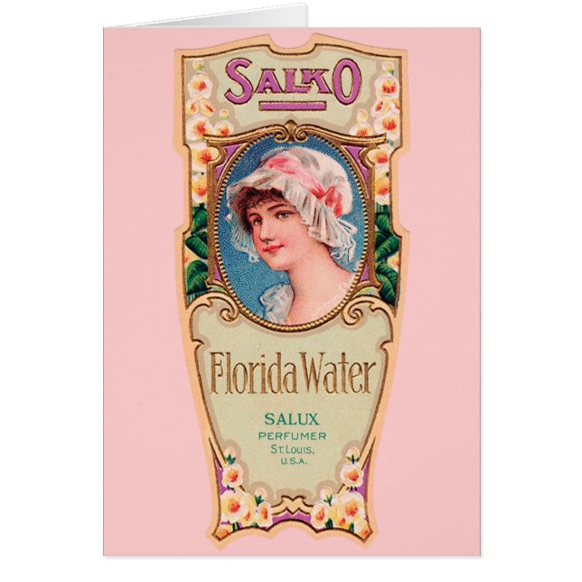 Vintage Salko Florida Water Perfume Label (Front)