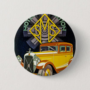 Vintage Salmson Automobile Ad 6 Cm Round Badge