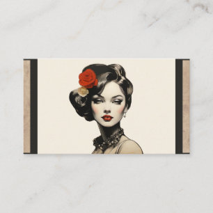 Vintage Salon Beauty Hair Stylist Parlour Cosmetic Business Card