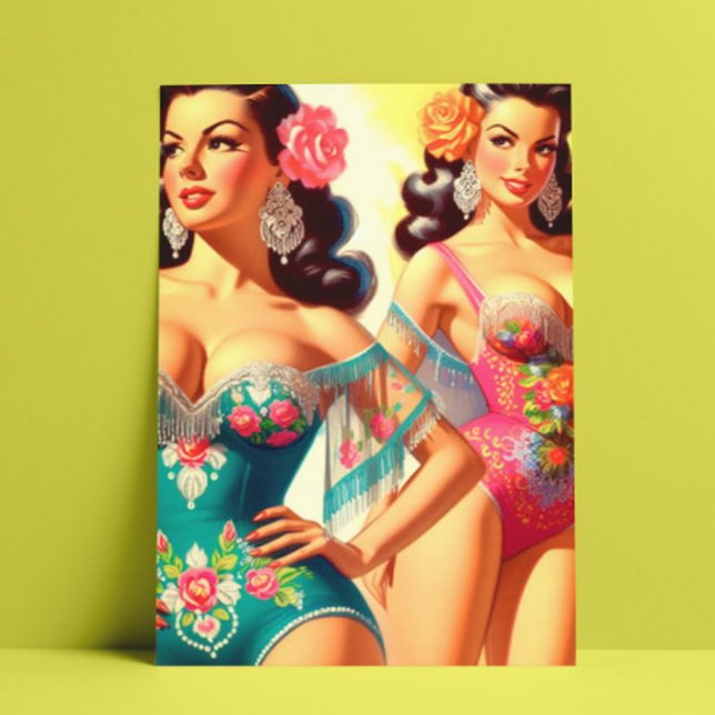Vintage Salsa Pin-ups Postcard (Creator Uploaded)
