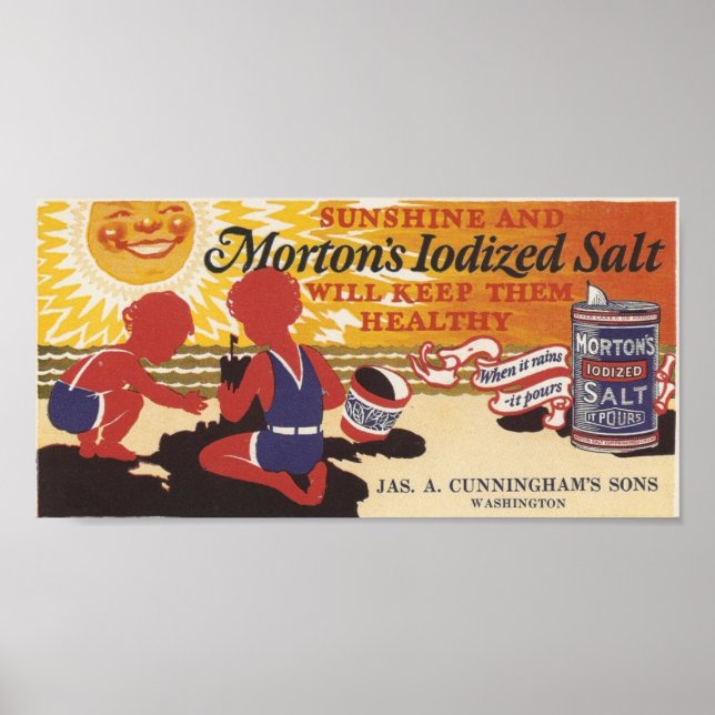 Vintage Salt Ad Washington, Iowa Poster (Front)