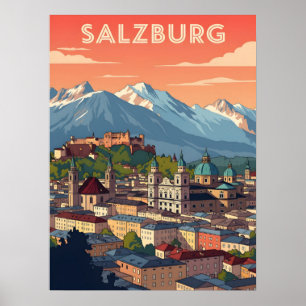 Vintage Salzburg Austria Poster