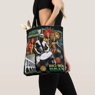Vintage Samba Culture Heritage Rio de Janeiro Tote Bag