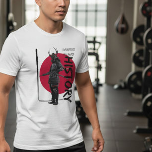 Vintage samurai red rising sun Inspiring Graphic T-Shirt