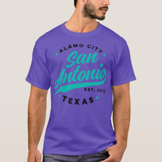 Vintage San Antonio Alamo City Texas Teal USA 1 T-Shirt