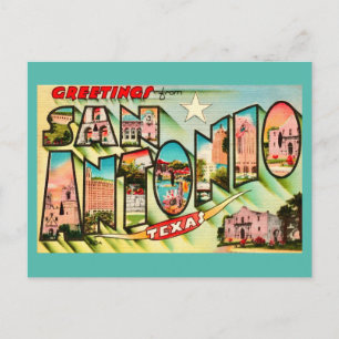 Vintage San Antonio Greetings Postcard 