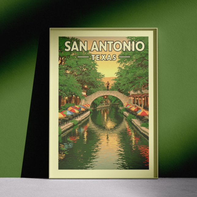 Vintage San Antonio Texas Poster (Creator Uploaded)