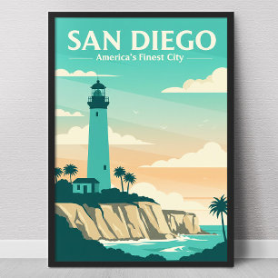 Vintage San Diego America's Finest City Poster