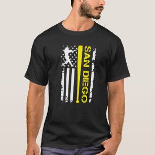 Vintage San Diego Baseball American US Flag T-Shirt