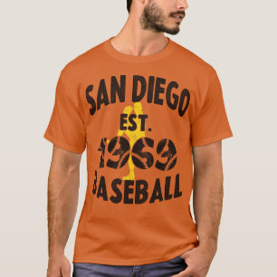 Vintage San Diego Baseball Est 1969 Baseball Pitch T-Shirt