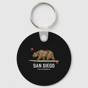 Vintage San Diego California Bear Surfing Boys Gir Key Ring